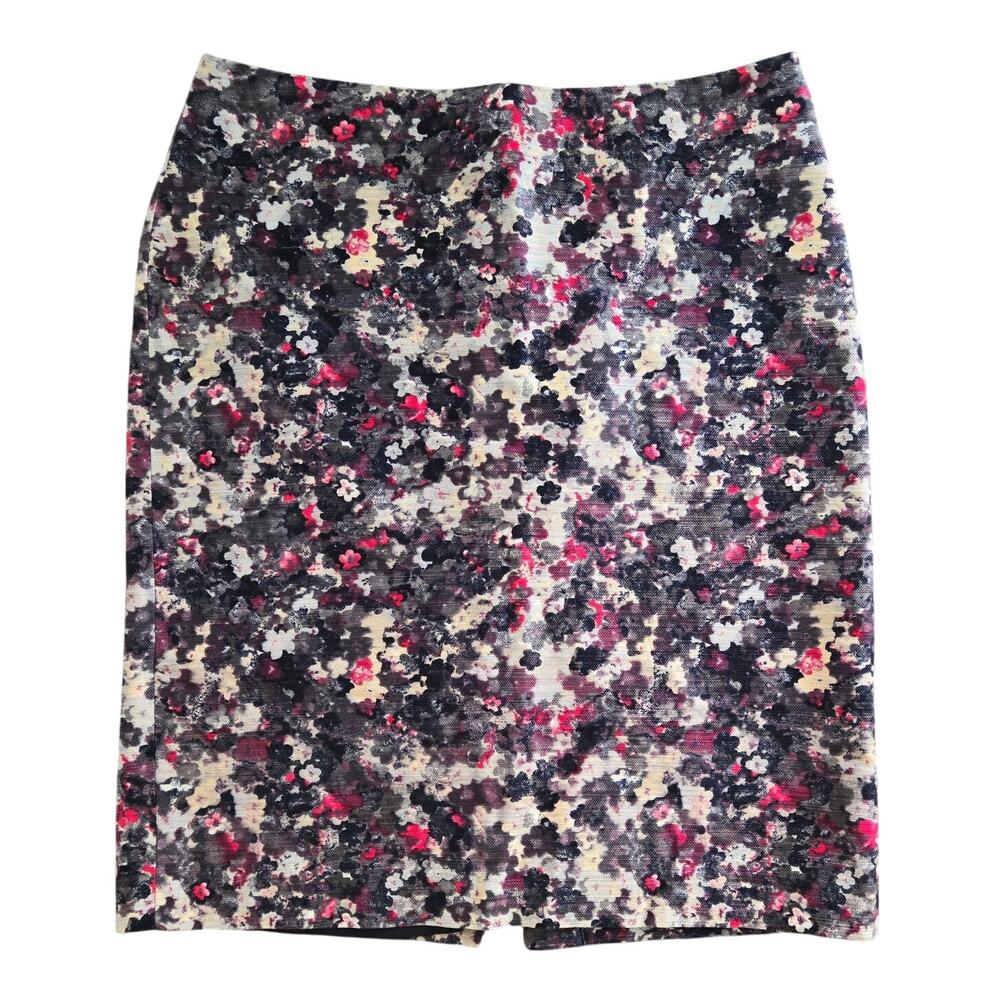 Talbots Hydrangea Watercolor Pencil Skirt 10